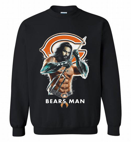 AQUAMAN CHICAGO BEARS MAN Crewneck Sweatshirt - zezetee