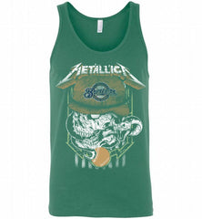Metallica Skull Milwaukee Brewers Logo Tank - zezetee