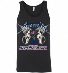 Metallica Blue Jackets Logo Tank - zezetee