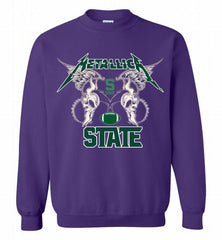 Metallica Michigan State Logo Crewneck Sweatshirt - zezetee