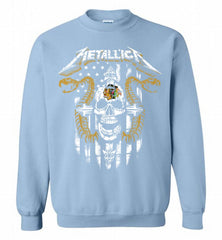 Metallica Snake Skull Chicago Blackhawks Logo Crewneck Sweatshirt - zezetee