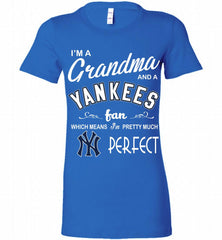 I'M A Grandma And A New York Yankees Fans Gift Bella Ladies Tee - zezetee