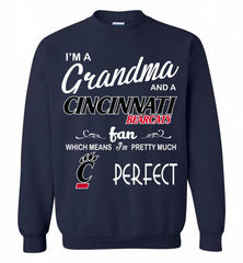 I'M A Grandma And A Cincinnati Bearcats Fan Crewneck Sweatshirt - zezetee