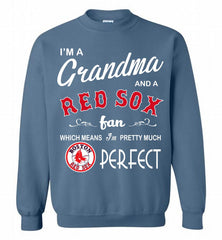 I'M A Grandma And A Boston Red Sox Fans Gift Crewneck Sweatshirt - zezetee