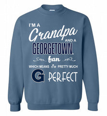 I'M A Grandpa And A Georgetown Hoyas Fan Crewneck Sweatshirt - zezetee