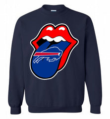 Buffalo Bills x The Rolling Stones Logo Crewneck Sweatshirt - zezetee