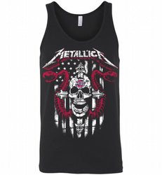 Metallica Snake Skull Detroit Pistons Logo Tank