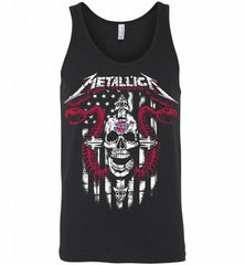 Metallica Snake Skull Detroit Pistons Logo Tank - zezetee