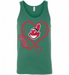 Nurse Heartbeat Cleveland Indians Tank - zezetee