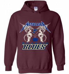 Metallica St Louis Blues Logo Hoodie - zezetee