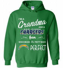 I'M A Grandma And A Chargers Fans I'm Pretty Much Perfect Hoodie - zezetee