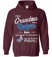 I'M A Grandma And A Los Angeles Dodgers Fans Gift Hoodie - zezetee