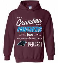 I'M A Grandma And A Carolina Panthers Fans I'm Pretty Much Perfect Hoodie - zezetee