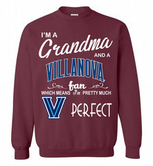 I'M A Grandma And A Villanova Wildcats Fan Crewneck Sweatshirt - zezetee