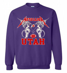 Metallica Utah Utes Logo Crewneck Sweatshirt - zezetee