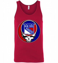 NHL TEAM NEW YORK RANGERS X GRATEFUL DEAD LOGO BAND Tank - zezetee