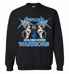 Metallica Golden State Warriors Logo Crewneck Sweatshirt - zezetee