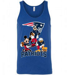 Mickey Goofy Donald Disney New England Patriots Football Gift Tank - zezetee