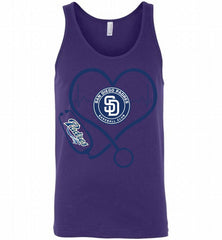Nurse Heartbeat San Diego Padres Tank - zezetee
