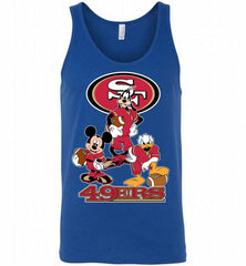 Mickey Goofy Donald Disney  San Francisco 49ers Football Gift Tank - zezetee