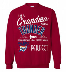 I'M A Grandma And A Oklahoma City Thunder Fans Perfect Crewneck Sweatshirt - zezetee