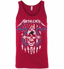 Metallica Snake Skull Carolina Panthers Logo Tank - zezetee
