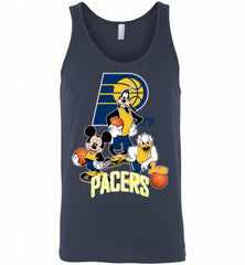 Mickey Goofy Donald Loves Indiana Pacers Basketball Fans Tank - zezetee
