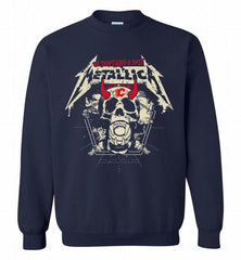 Metallica We Don't Give A Shit Calgary Flames Crewneck Sweatshirt - zezetee