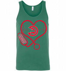 Nurse Heartbeat Love Atlanta Hawks Tank - zezetee