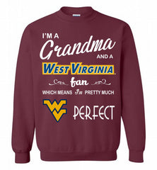 I'M A Grandma And A West Virginia Mountaineers Fan Crewneck Sweatshirt - zezetee