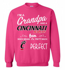 I'M A Grandpa And A Cincinnati Bearcats Fan Crewneck Sweatshirt - zezetee