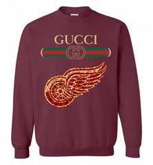 Gucci Detroit Red Wings Logo Crewneck Sweatshirt - zezetee
