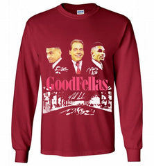 GOODFELLAS TUA TAGOVAILOA NICK SABAN JALEN HURTS ROLL TIDE Gildan Long Shirt - zezetee