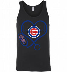 Nurse Heartbeat Chicago Cubs Tank - zezetee