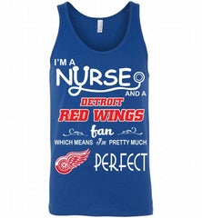 I'M A Nurse And A Detroit Red Wings Fans Gift Tank - zezetee