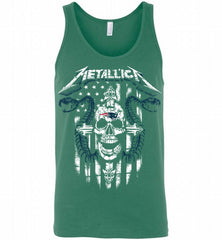 Metallica Snake Skull New England Patriots Logo Tank - zezetee
