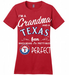 I'M A Grandma And A Texas Rangers Fans Gift Ladies Perfect - zezetee