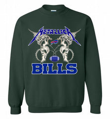 Metallica Buffalo Bills Logo Crewneck Sweatshirt - zezetee