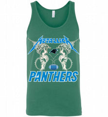 Metallica Carolina Panthers Logo Tank - zezetee