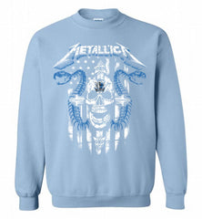 Metallica Snake Skull Dallas Mavericks Logo Crewneck Sweatshirt - zezetee