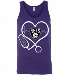 Nurse Heartbeat Love Brooklyn Nets Tank - zezetee