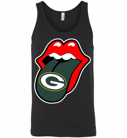 Green Bay Packers  x The Rolling Stones Logo Tank - zezetee