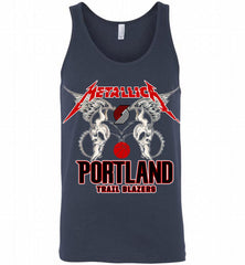 Metallica Portland Trail Blazers Logo Tank - zezetee