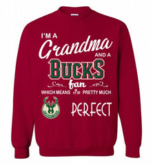 I'M A Grandma And A Milwaukee Bucks Fans Perfect Crewneck Sweatshirt - zezetee