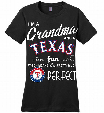 I'M A Grandma And A Texas Rangers Fans Gift Ladies Perfect - zezetee