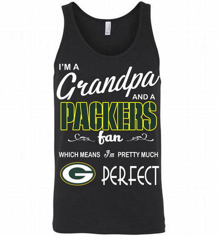 I'M A Grandpa And A Green Bay Packers Pretty Much Perfect Tank - zezetee