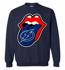 Tampa Bay Lightning  x The Rolling Stones Logo Crewneck Sweatshirt - zezetee