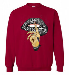 MLB Chicago White Sox Lip Shut The Fuck Up Crewneck Sweatshirt - zezetee