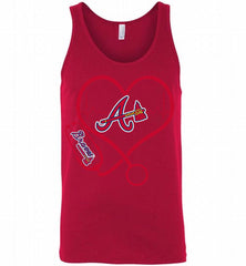 Nurse Heartbeat Atlanta Braves Tank - zezetee