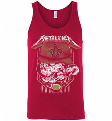 Metallica Skull Snake New Orleans Saints Tank - zezetee